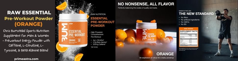 RAW Essential Pre-Workout Powder (Orange)